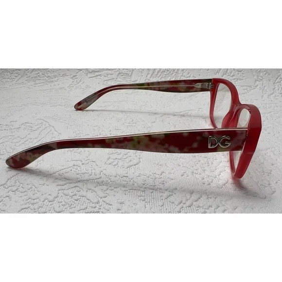 Dolce & Gabbana Opal Red Floral Print Eyeglass‎ Frame - Picture 4 of 11